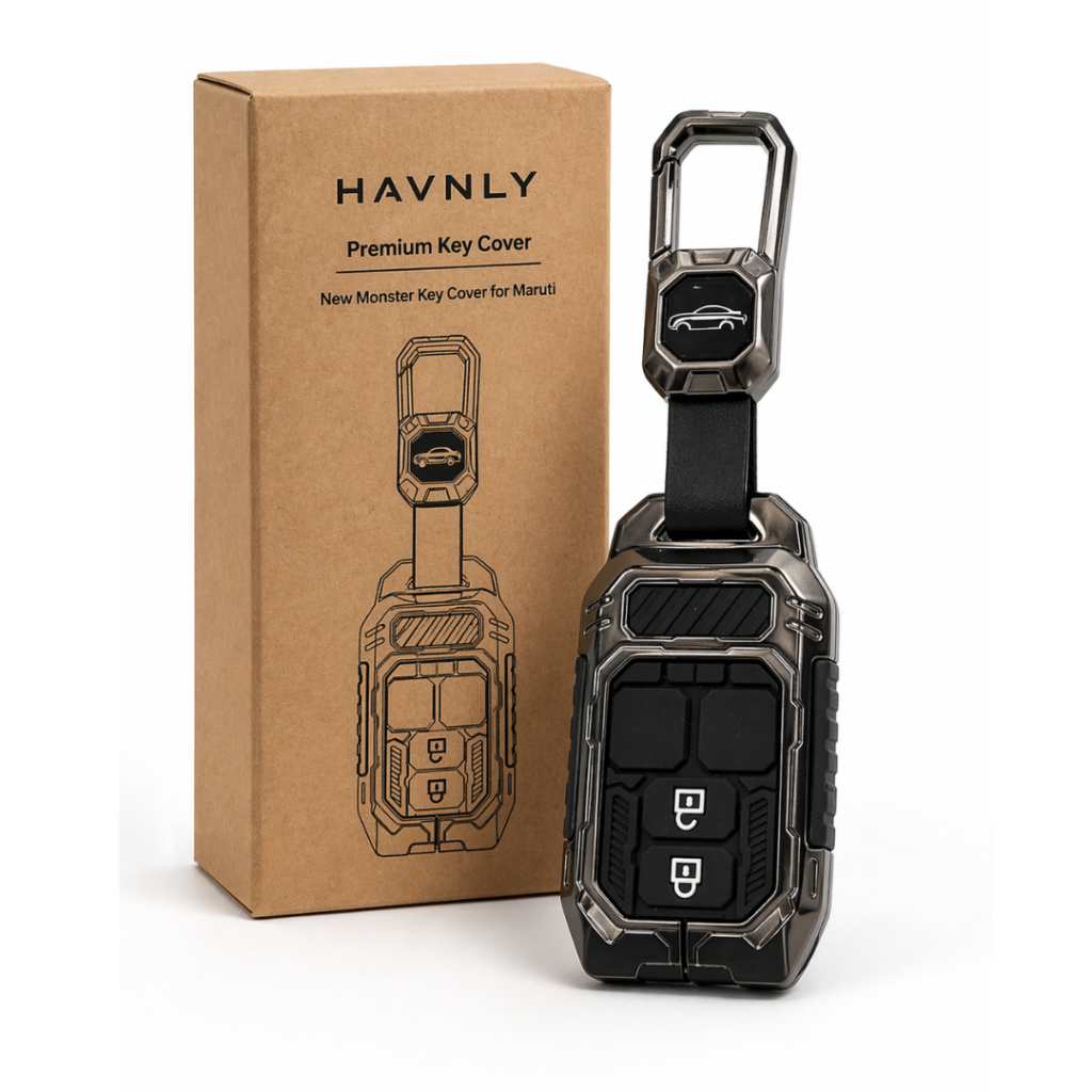 monster c2 key cover transformer series car key cover compatible with suzuki grand vitara, fronx, jimmy, ertiga, xl 6, baleno, brezza 2 button smart key case waterproof silicone keyshell with ke (4)
